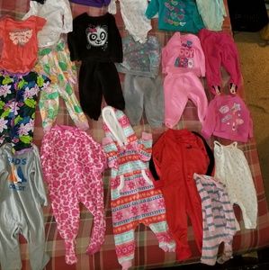 assorted winter baby girl clothes 9 and 12 months